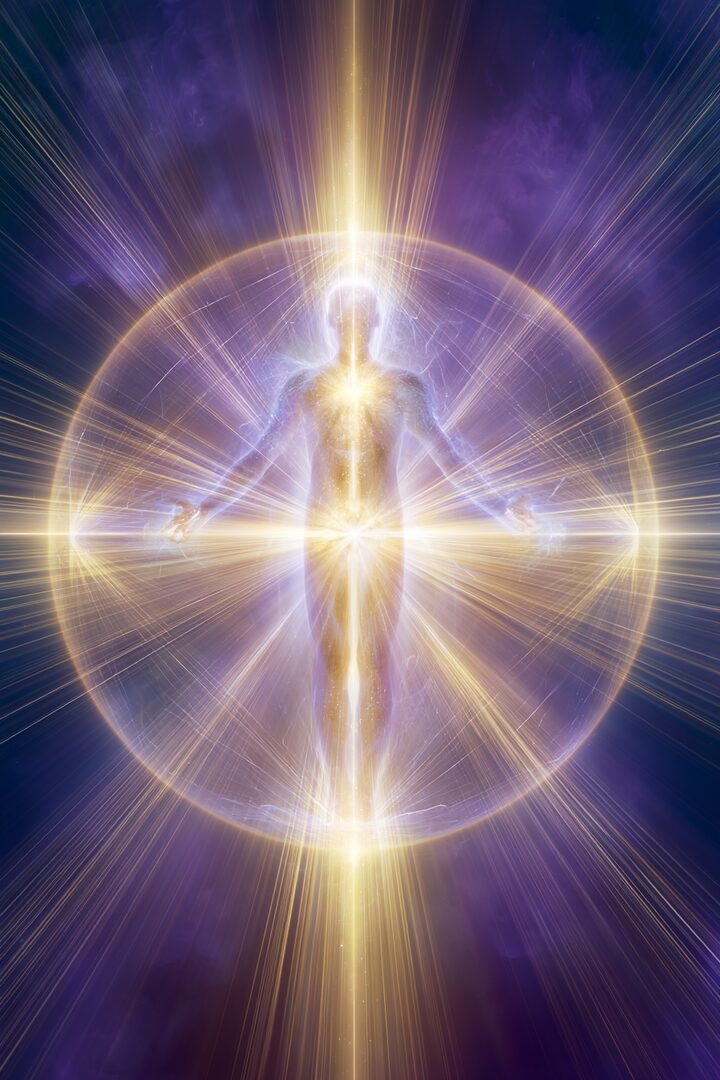 Corpo energético em geometria de luz